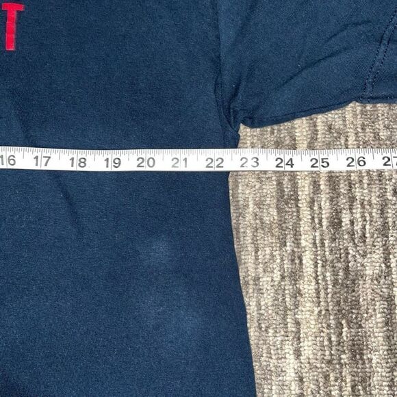 Nike Swoosh Mens XL Athletic Department Graphic T Shirt Navy Blue Short Sleeves - Picture 3 of 6